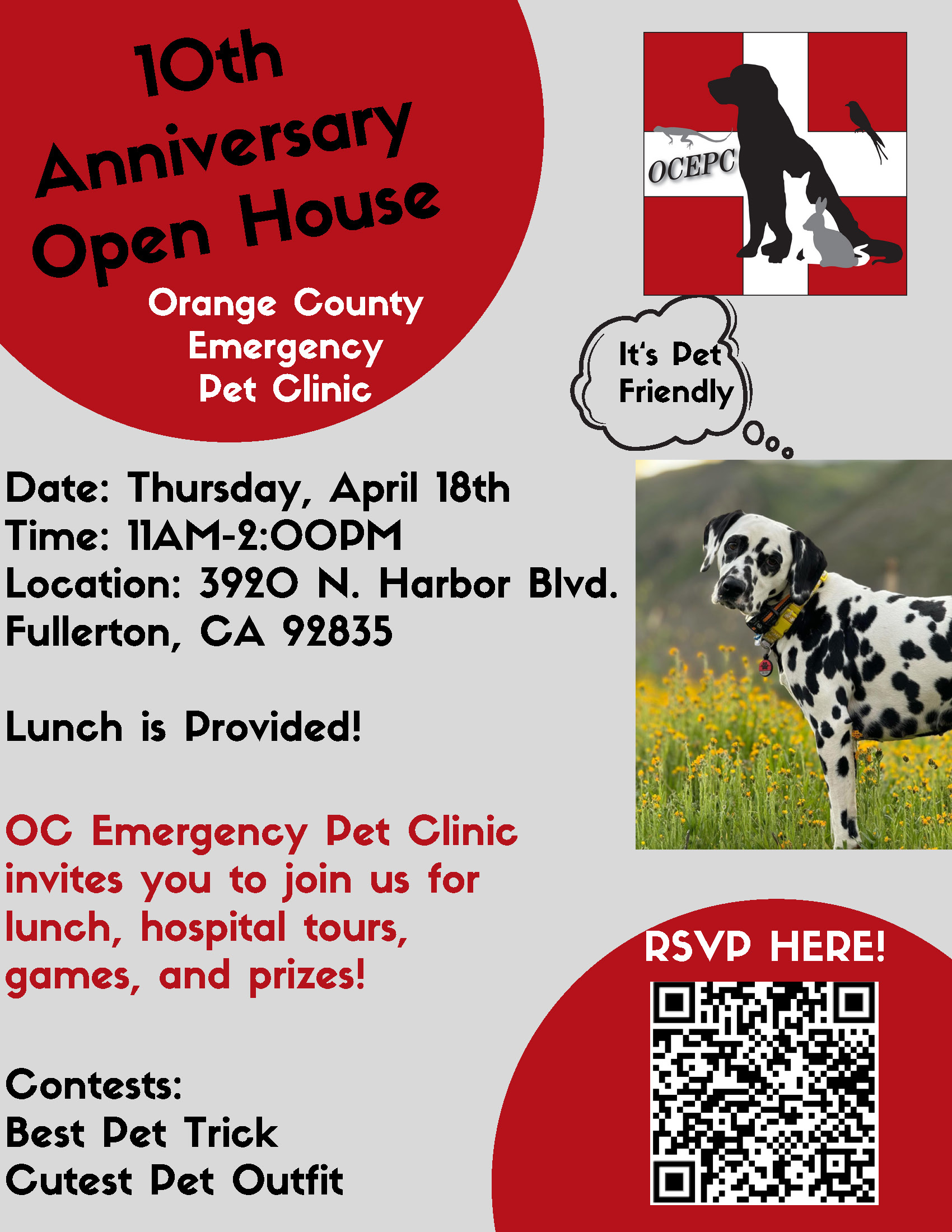 10th Anniversary Open House for Orange County Emergency Pet Clinic OC
